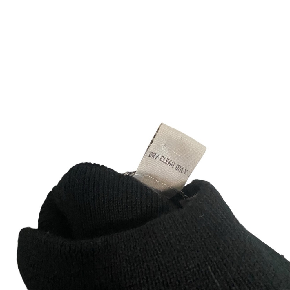 Sans Pareille Black Knit Wool Blend Long Sleeve Mock Neck Sweater Dress Medium - Picture 5 of 5